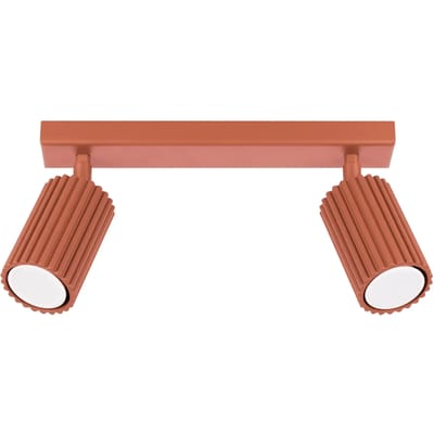 Sollux Lighting Plafondlamp Karbon - GU10 - rode oker - aluminium - 16.5x30x6.5cm
