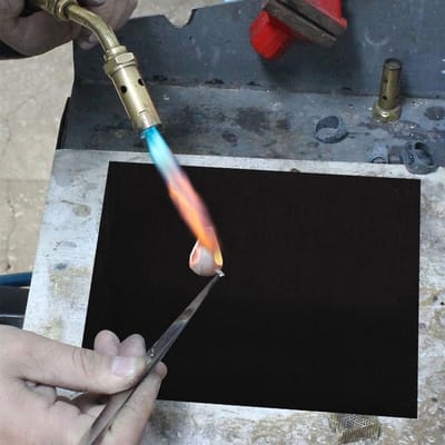 Candala 45x60 cm Lasdeken, 7 mm Dikke Vuurvaste Onderlaag, Brandwerende Mat, Vuurvaste Onderlegger, Hittebestendige Hittebeschermingsmat, voor Barbecues, Kamperen, Open Haarden, Gazons