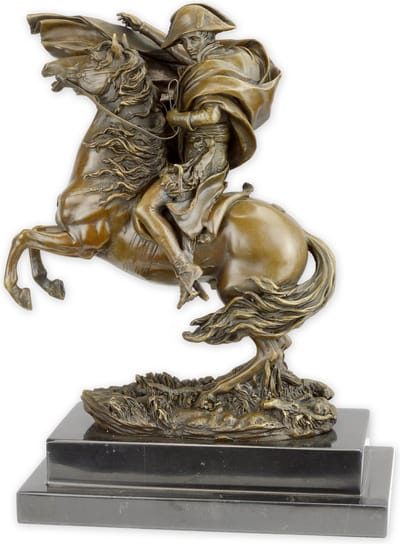 Bronzen beeld - sculptuur Napoleon - paard - 30,7 cm hoog