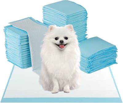 COSTWAY Trainingsonderleggers voor honden, lekvrij 6-laags design, puppypads, hygiënische pads, wegwerppads, sneldrogend, trainingspads puppy's (60 x 43 cm, 300 stuks)