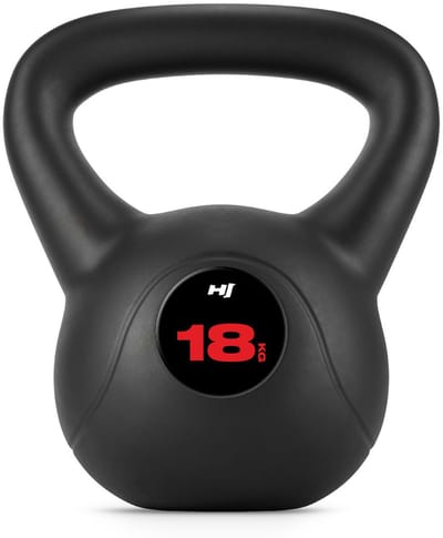 Hop Sport Kettlebell – Vinyl Kettlebell – 18 kg – Ergonomische Handgreep – Antislip Basis