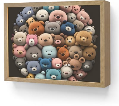 Nachtlampje 40x30 cm - Kinder lamp - Teddybeer - Knuffel - Dieren - Meisjes - Jongens - Tafellamp kinderkamer draadloos - Slaapkamer lampje - Bedlamp kinderen - Kinderlampje - Wandlamp babykamer - Nachtlampjes