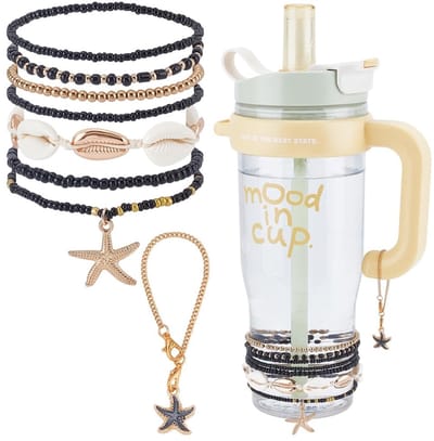 Dailygoods - Set van 8 Bekerbedelarmbanden voor Tumbler Accessoires