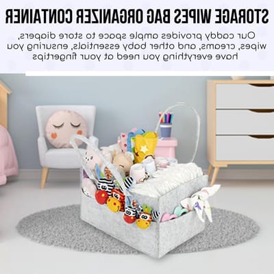 Luier Caddy Organizer - Baby Opberger Doekjes Tas - Babykamer Organiseren - Verwijderbare Scheidingswand