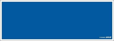 Pickup bord 33x12 cm - blauw bord zonder tekst