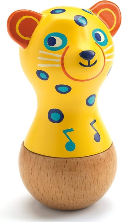 Maracas Jaguar - Rammelaar Muziek - Muziek Maken - Handmatig Bedienbaar - 10 cm - Meerkleurig