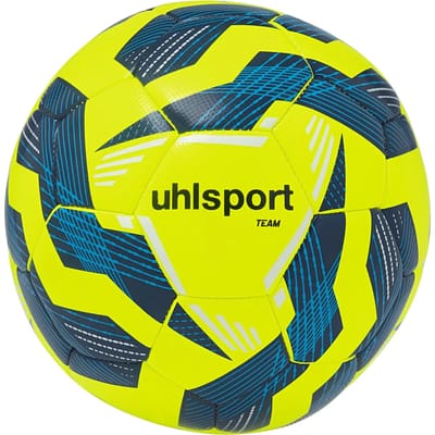 Uhlsport Team (Sz. 4) Trainingsbal - Wit / Marine / Fluogeel | Maat: 4