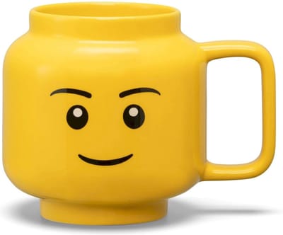 LEGO - Keramische Mok Hoofd Boy 530 ml - Aardewerk - Geel