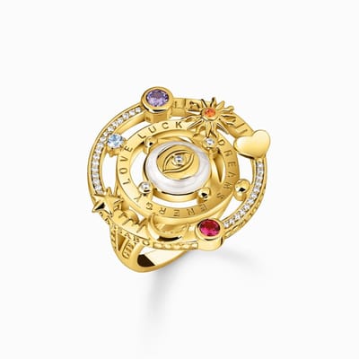 Thomas Sabo - TR2445-565-7-48 - Ring - Dames - 925er Zilver geel verguld - ringmaat 48