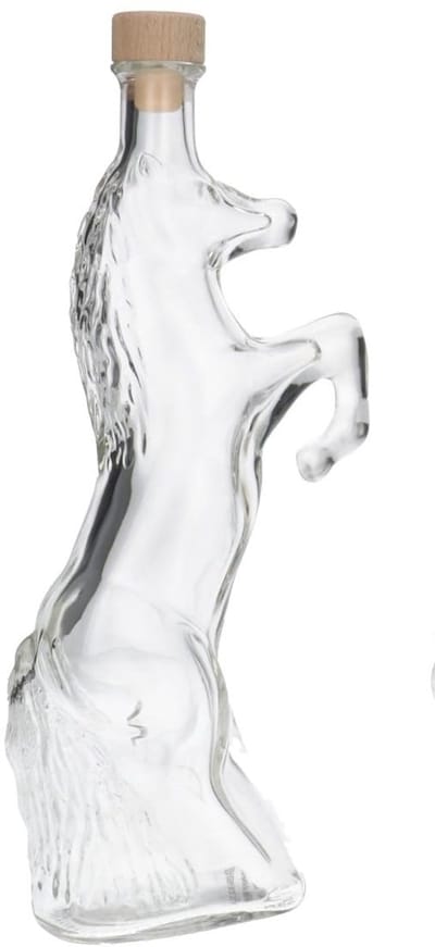 Dailygoods- Glazen Fles 350 ml - Decoratieve Fles - Glazen Fles Met Dop - Fles Voor Jam/Ingemaakte Groenten - Transparante Fles - Betrouwbare Verpakking