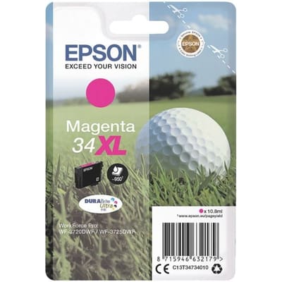Epson inktcartridge Golfbal 34XL magenta enkelverpakking DURABrite Ultra inkt
