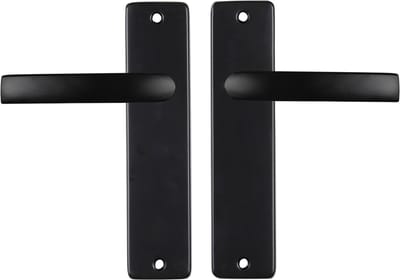 Starx Deurklink Zwart � Deurbeslag � Deurkruk met Schild � Blind - Deurklink Blok � 43 x 180 x 18 mm