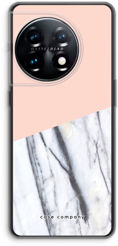Case Company® - Hoesje geschikt voor OnePlus 11 hoesje - A touch of peach - Soft Cover Telefoonhoesje - Bescherming aan alle Kanten en Schermrand