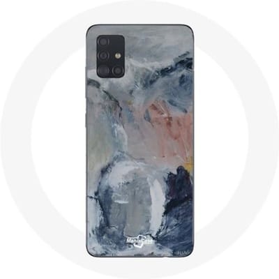 Samsung Galaxy A51 hoesje Grijze abstracte textuurachtergrond grijs