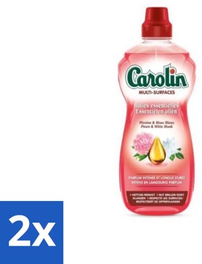 Carolin - Allesreiniger - Pioen & Witte Musk - 1 L - Voordeelverpakking - 2 stuks