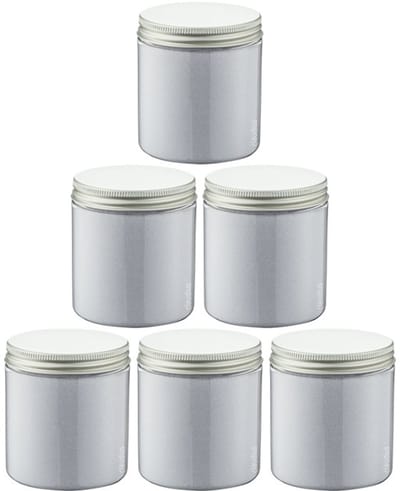 Scrubzout Lavendel - 300 gram - Pot met aluminium deksel - set van 6 stuks - Hydraterende Lichaamsscrub