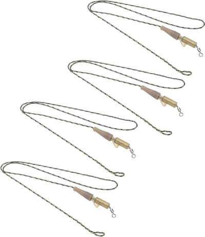 Karbervis Lijn & Accessoires Set: Camo Leadcore Leiders met Rubber Clips