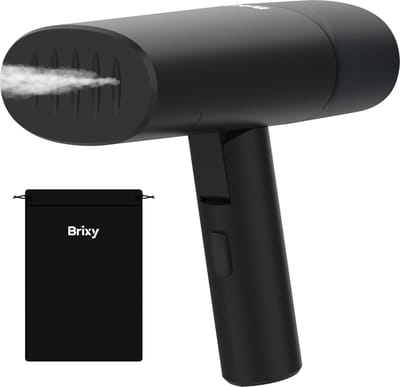 Brixy Kledingstomer - Krachtige Handstomer - Stoomapparaat Kleding En Meubilair - Incl Opbergtas - Antraciet