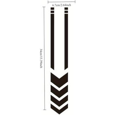 Reflecterende Pijl Motorfiets Spatbord Stickers met Hoge Zichtbaarheid Meerkleurige Chevron Veiligheidsstickers voor Elektrische Fietsen, Duurzaam Weerbestendig