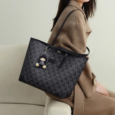 Sac Tote pour Femme Nouveau Cuir Souple Canard Canard Grande Capacité Étudiant Trajet Quotidien Sac à Épaule pour Femme gray