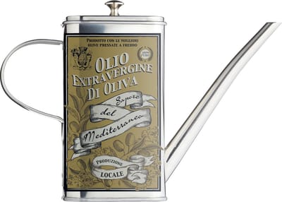KC Blue World of Flavours Oliekan - Oliefles met Schenktuit Decoratieve print Roestvrij Staal