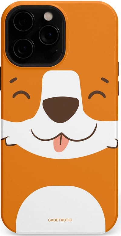Casetastic hoesje geschikt voor Apple iPhone 13 Pro - MagSafe - Dubbellaagse bescherming - Knuffelkopjes vos - Fashion Case - Oranje Wit