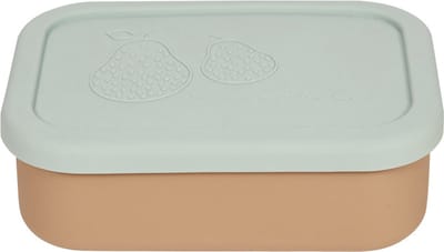 OYOY Yummy Brooddoos/Lunch box met indeling S - Green/Camel