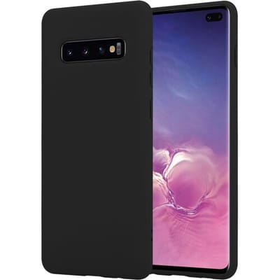 ShieldCase Silicone case geschikt voor Samsung Galaxy S10 Plus hoesje - optimale bescherming - perfecte pasvorm - TPU Materiaal - zwart