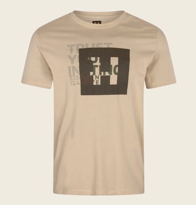 Härkila Heim S/S t-shirt Outdoor T-shirt Scandinavisch T-shirt Korte mouwen T-shirt Beige Maat -L