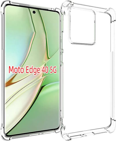 MobyDefend Hoesje - Geschikt voor Motorola Edge 40 - Transparante Shockproof TPU Backcover - Verstevigde Hoeken - Volledig Doorzichtig