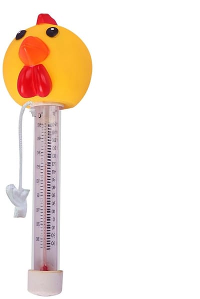 Zwembad Thermometer - Watermeter Badkuip - Temperatuur Meten - Drijvend Kuiken Design - 24 Centimeter - Geel