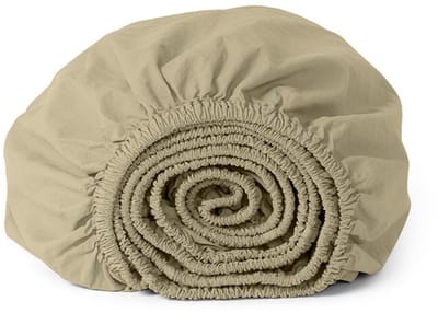 Yumeko hoeslaken percal katoen botanic groen 90x200x30 - Biologisch & ecologisch