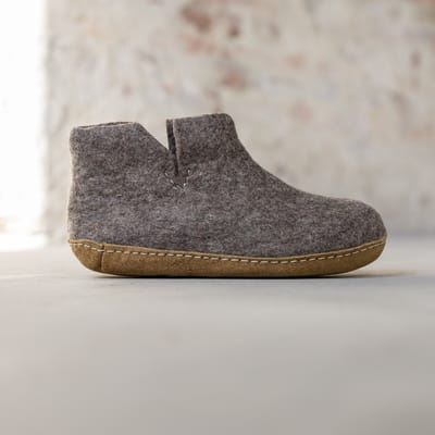 Vilten Hoge Dames Pantoffel Jado - Sesam - Maat 36 - Zachte Zool