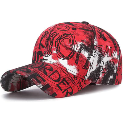 Straat Graffiti Baseballpet Koreaanse Trendy Bedrukte Verstelbare Hip-Hop Pet Stijlvolle Jeugd Designer Hoed Voor Mannen Vrouwen red