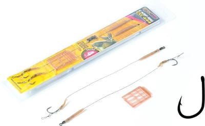EXC Carp Rig 444 - Haakmaat #2 - 25lb - 2 stuks - 20cm - Kant-en-klare Karper Onderlijnen - Met weerhaak