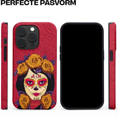 Casetastic Hoesje Geschikt voor Apple iPhone 14 Pro Magsafe - Stijlvolle Beschermende Duo-layer Case - Middernachtmasker
