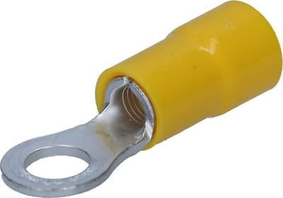 10 stuks Cembre GF-M6 ringkabelschoenen geïsoleerd M6 geel 4-6 mm² I industriële kwaliteit
