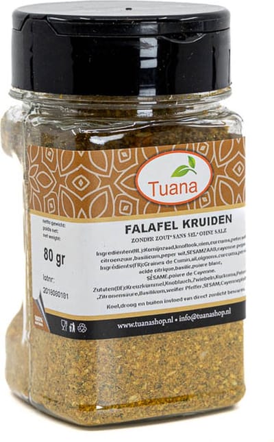 Tuana Kruiden - Falafel Kruiden - Bakje 60 Gram - Tuanashop - KP0071