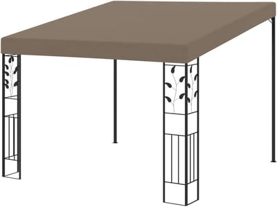 Wand Gazebo - Carport Kit - Buiten Leven - Wandmontage - 3 x 3 x 2.5 m - Taupe