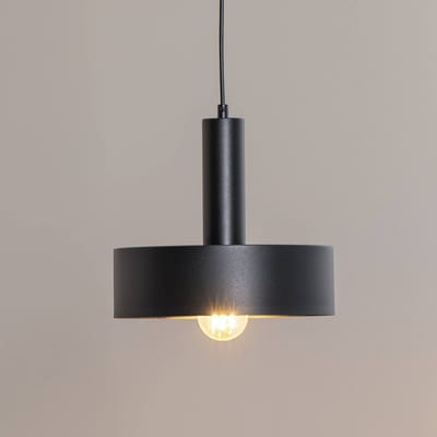 SIGMA Hanglamp Vitrum round, zwart, cilindrisch, Ø 27 cm