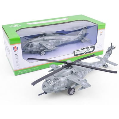 Black Hawk Gewapende Helikopter Simulatie Geluid Licht Legering Model Display Ornamenten Cadeaus Verzameling Fj20