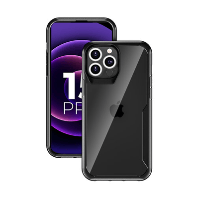 ShieldCase Anti Shock Case geschikt voor iPhone 15 Pro hoesje transparant bumper - Hoesje met bumpers geschikt voor Apple iPhone 15 Pro hoesje doorzichtig - Extra stevig hoesje transparant shock backcover
