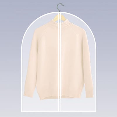 Kledinghoes Opvouwbaar - Kleding Opberger - Kleding Beschermen - Ademend PEVA Materiaal - 60 x 120 cm - Wit
