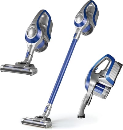 Draadloze Stofzuiger - Handstofzuiger Cycloon - Snel Huis Schoon - 2-in-1 Functionaliteit - 150 Watt - Blauw Grijs