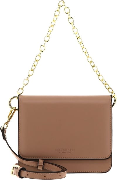 SEIDENFELT MANUFAKTUR Schoudertas Avondtas Nees Crossbody Bag Dark Sand / Gold Lichtbruin
