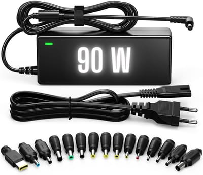 Premium Laptop oplader 90W - Universeel voor alle laptops - Incl. 17 opzetstukjes