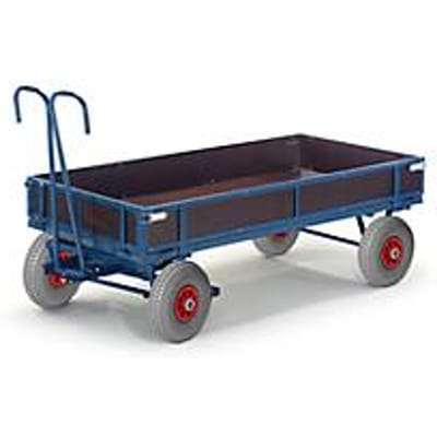 Handtrekwagen, met boorden, luchtbanden, 960 x 660