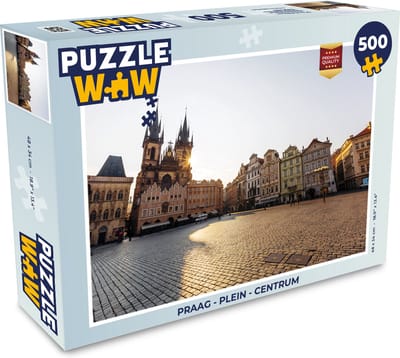 Puzzel Praag - Plein - Centrum - Legpuzzel - Puzzel 500 stukjes