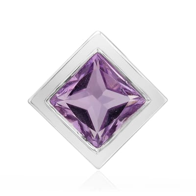 Cavill - Zilveren hanger 925 sterling zilver - Boliviaanse Amethist 2,15 ct - Modern design krapzetting - Chic paars - Uniek & duurzaam