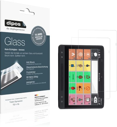 dipos – 2x Pantserfolie geschikt voor Tobii Dynavox TD I-16 | 9H Screenprotector